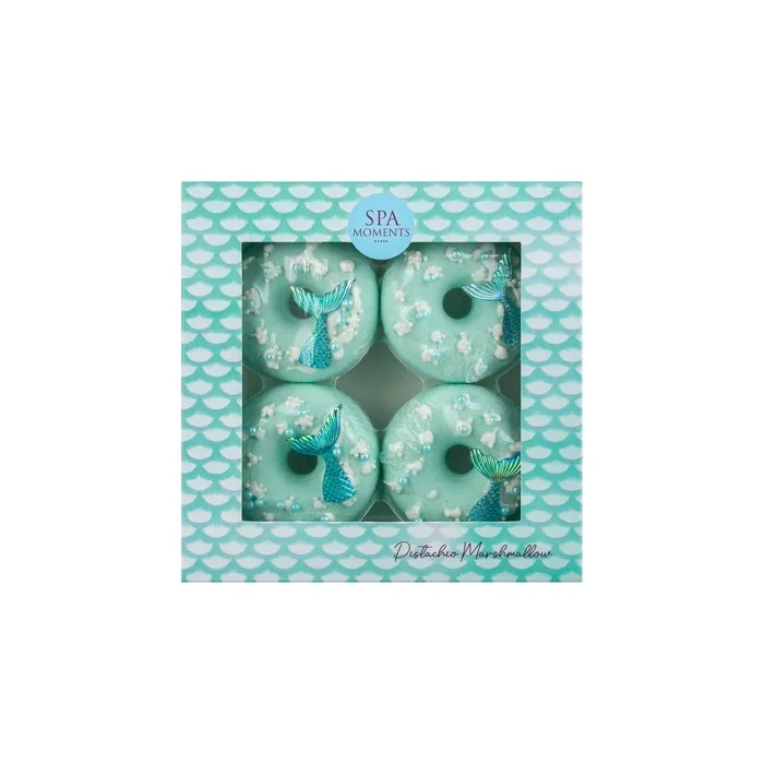 Chlapu Chlap Spa Moments Donut Bath Set With Pistachio Foam Scent 4 Pieces