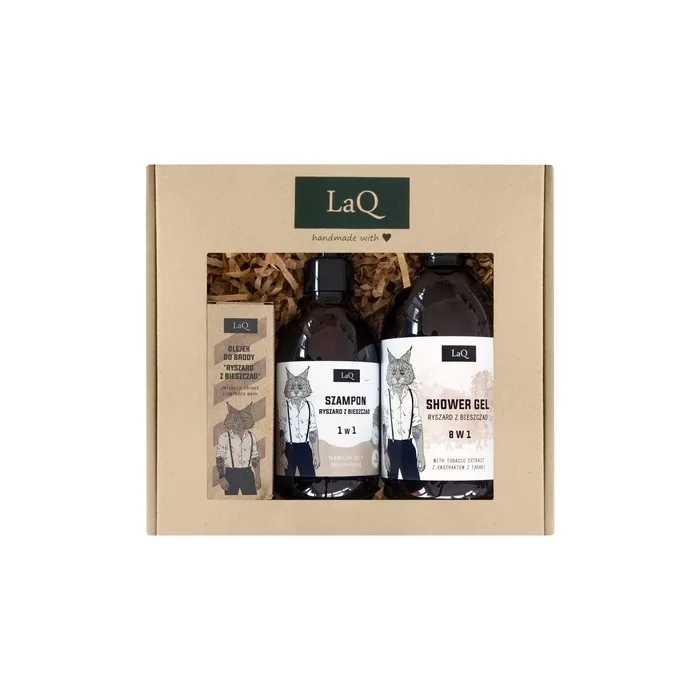 Ryszard From Bieszczady Shower Gel Set 500ml + Moisturizing Shampoo 300ml + Beard Oil 30ml
