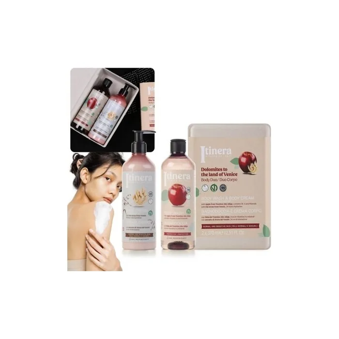 Itinera Gift Set Protective Shower Gel and Body Lotion with Oats 2x370ml