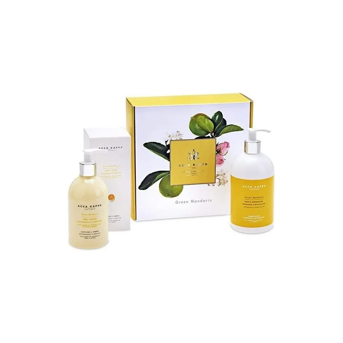 Acca Kappa Green Mandarin Shower Gel 500ml and Body Lotion 300ml Gift Set