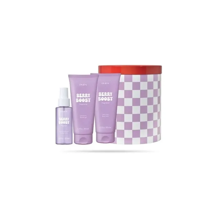 Pupa 2024 Happybox Kit 4 Shower Cream + Body Lotion + Water - Berry Boost