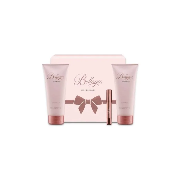 Bellagio 2024 Shower Gel 200ml + Body Cream 200ml + Solid Perfume Pen