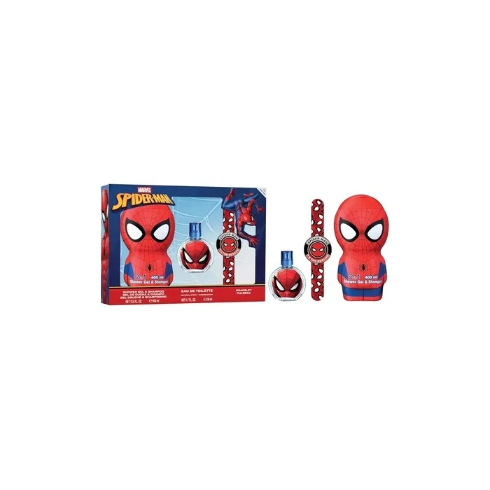 Spiderman Set with EDT 50ml Shower Gel and 400ml Shampoo and Bracelet