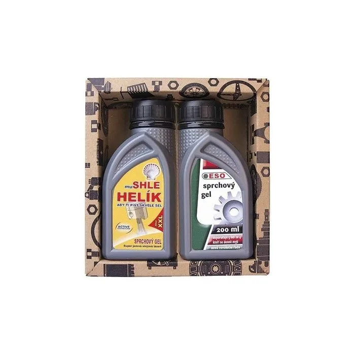 Men's Gift Set 2x Shower Gel 250ml - Helík + your Eso, Original Pure Natural, Handmade - Pack of 2