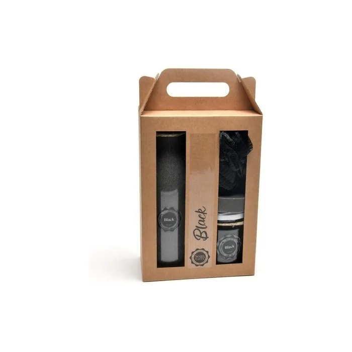 Soap & Gifts XL Black Gift Set for Shower and Bath