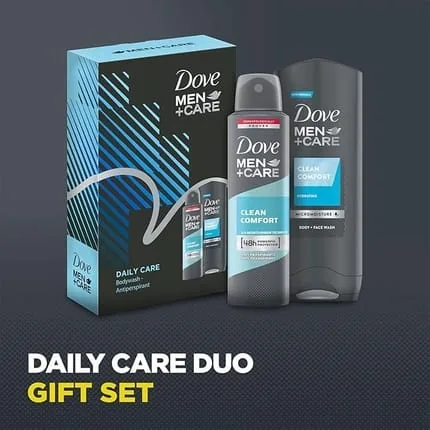 Dove Mencare Clean Comfort Gift Set For Men Shower Gel 250 Ml Antiperspirant 150 Ml