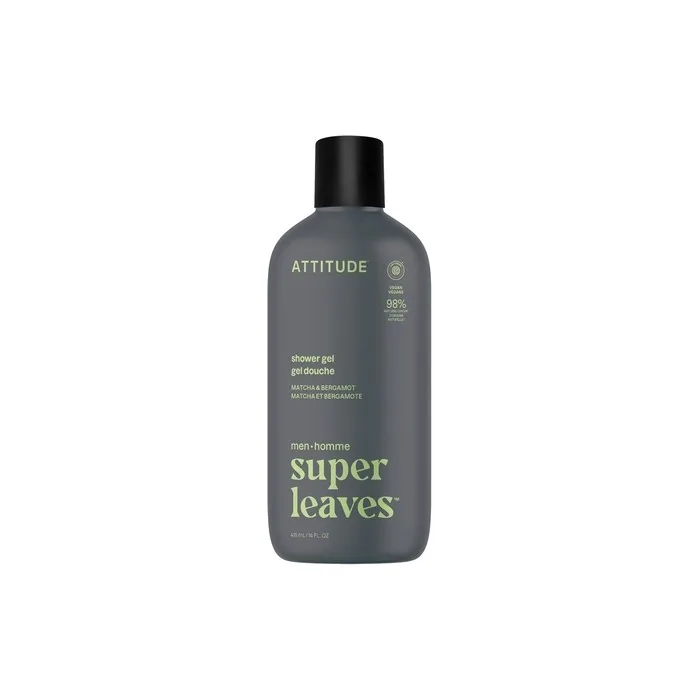 Attitude Shower Gel Body Wash for Men 98% Natural Origin Ingredients - Paraben Free