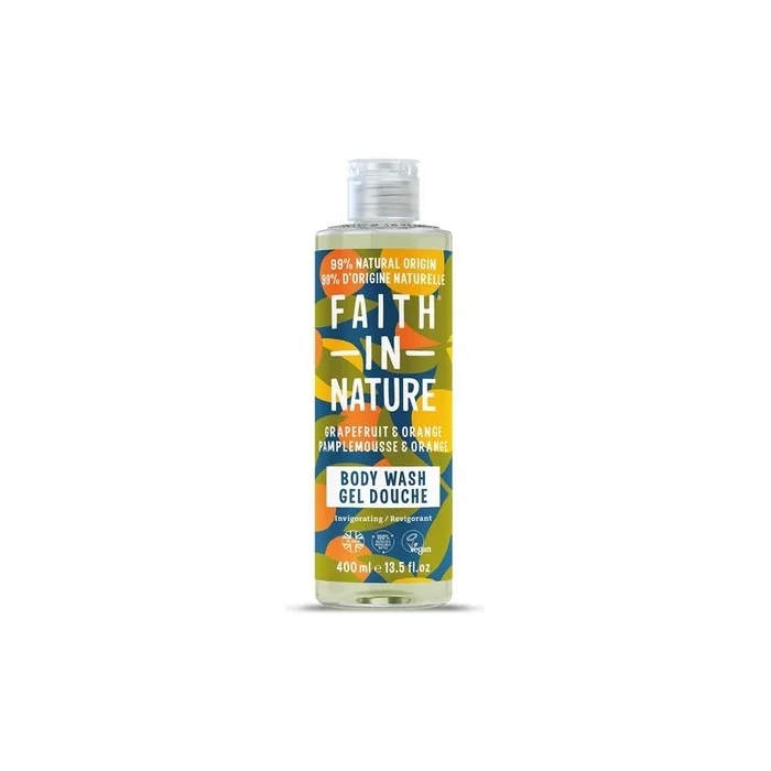 Natural Grapefruit Orange Shower Gel Invigorating Vegan and Cruelty-Free