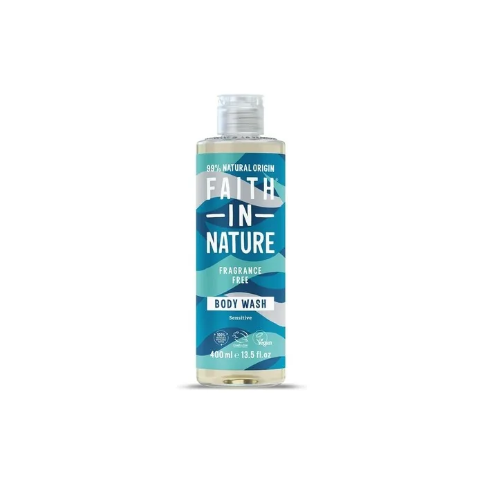 Faith In Nature Natural Fragrance Free Body Wash for Sensitive Skin 400ml