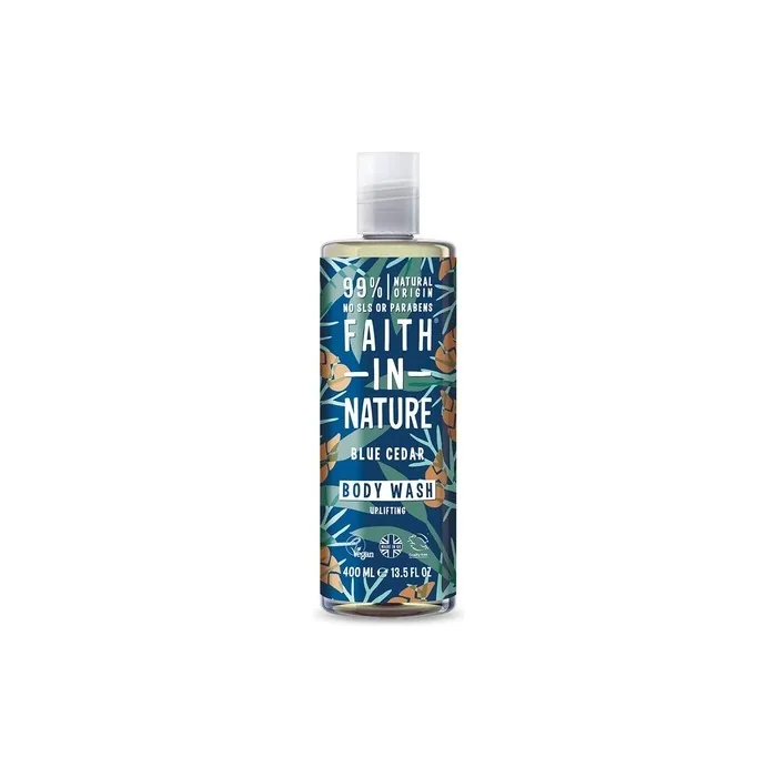 Faith In Nature Natural Blue Cedar Body Wash Uplifting Vegan & Cruelty Free 400ml