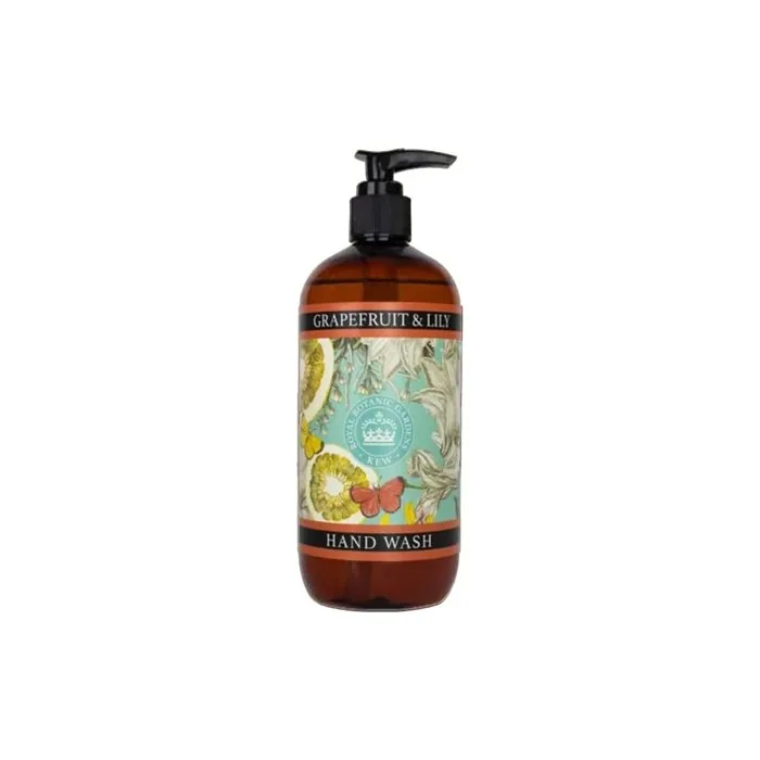 The English Soap Company Kew Gardens Hand and Body Wash Refreshing Botanical Wash with Soothing Aloe Vera and Vitamin E 500ml Grapefruit & Lily