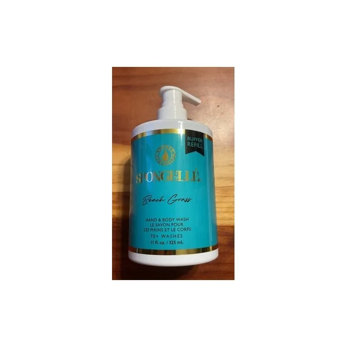 Spongelle Beach Grass Hand & Body Wash Shower Gel Refill Bottle 11 Oz