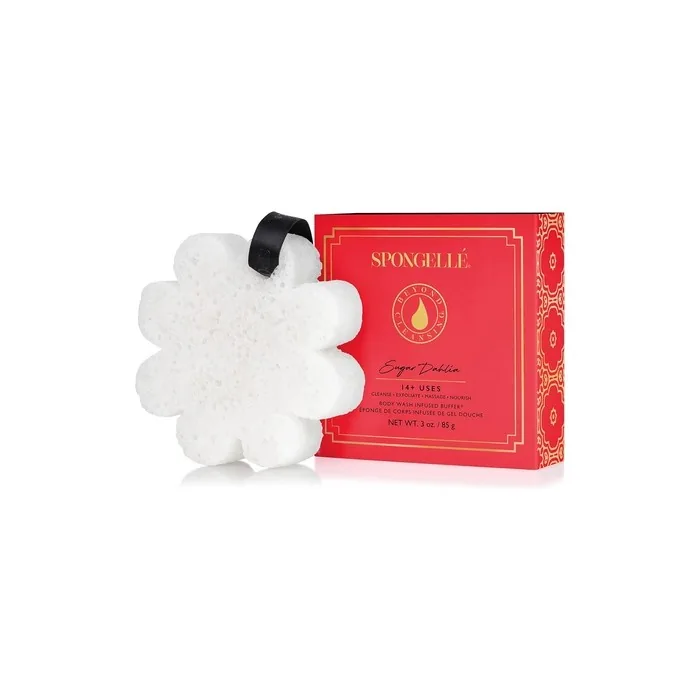 Spongelle Boxed Flower Shower Gel Infused Body Buffer Sugar Dahlia