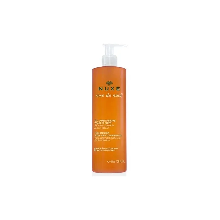 Nuxe Rve De Miel Face And Body Cleansing Gel 400ml Moisturizing Shower Gel For Body And Face