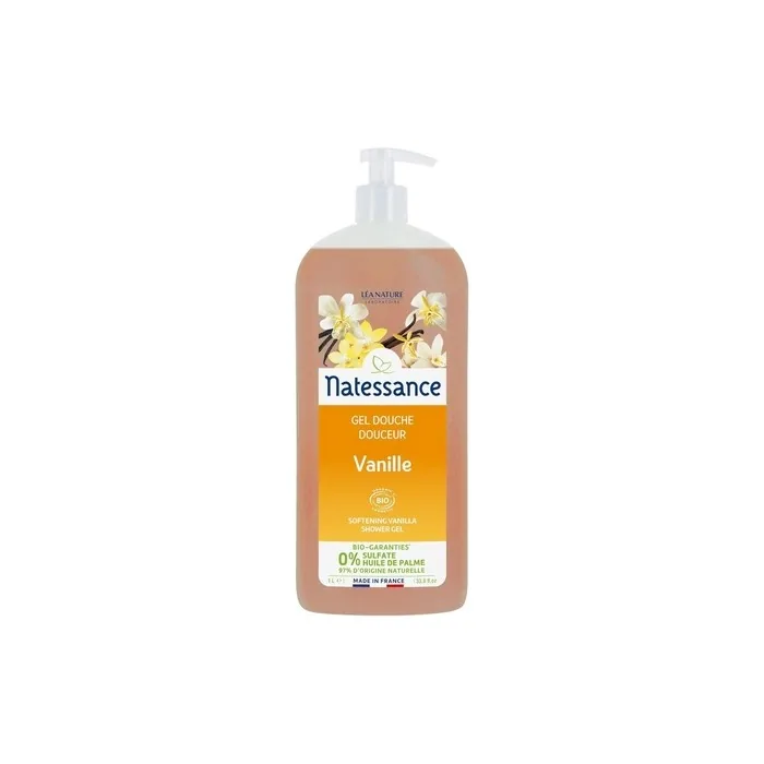 Natessance Organic Vanilla Shower Gel Sulphate-Free Soap-Free Palm Oil-Free