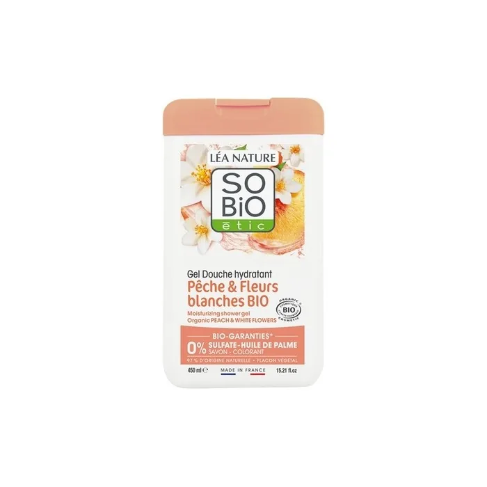 Lea Nature So Bio Etic Moisturizing Shower Gel Peach & White Flowers