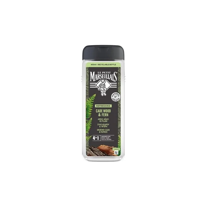 Le Petit Marseillais Cade Wood Shower Gel 400ml - 4 in 1 for Men