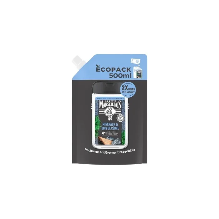 Le Pe Marseillais Refill Shower Gel for Men with Minerals and Cedarwood