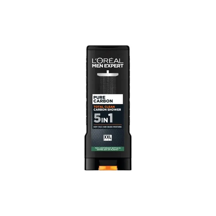 L'Oreal Men Expert Pure Carbon Shower Gel 400ml - 5 in 1 Formula