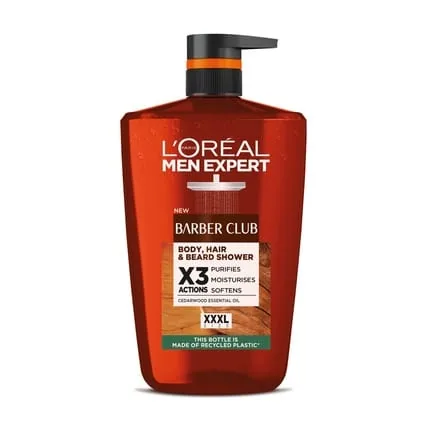 Loreal Men Expert Barber Club Shower Gel For Body Hair And Beard 1000 Ml
