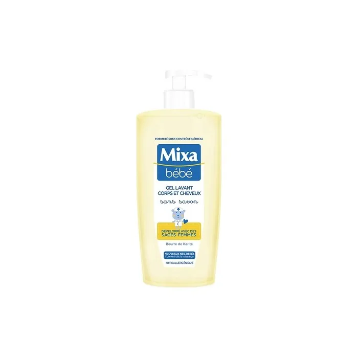 Mixa Soap-Free Body/Hair Wash Gel Developed with Midwives 750ml