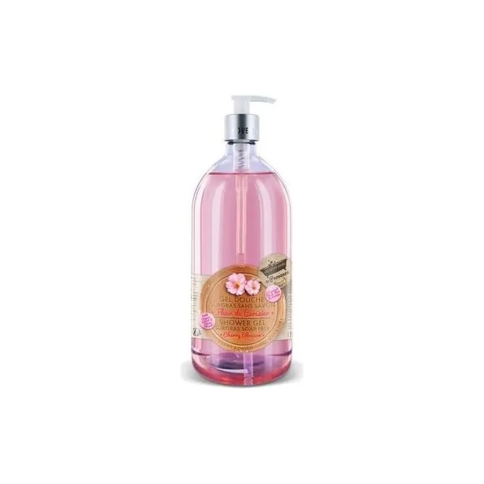 Les Petits Bains De Provence Soap-Free Superfatted Shower Gel Cherry Blossom 1L