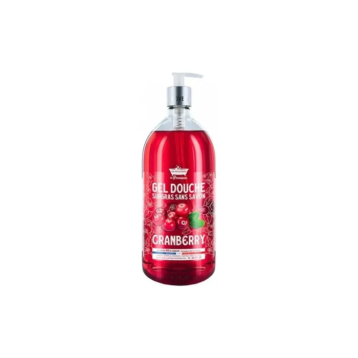 Les Petits Bains De Provence Cranberry Shower Gel 1L - Gentle and Superfatted