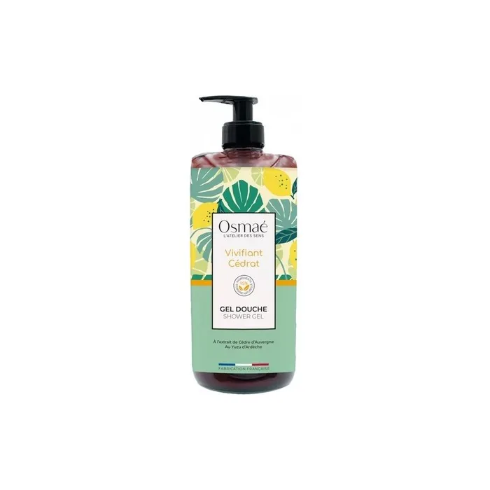 Osmae Invigorating Shower Gel Cedrat 1L Face and Body Cleanser with pH