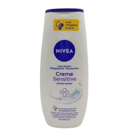 Nivea Shower Cream 250 Ml Sensitive Gentle Cleansing For Sensitive Skin
