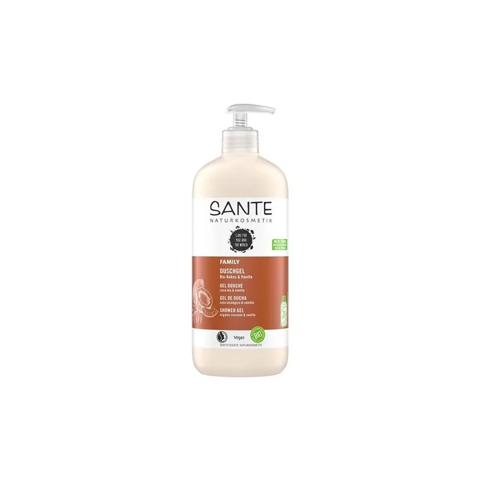 Sante Naturkosmetik Bio Coconut & Vanilla Shower Gel 950ml Family Size with Pump Dispenser