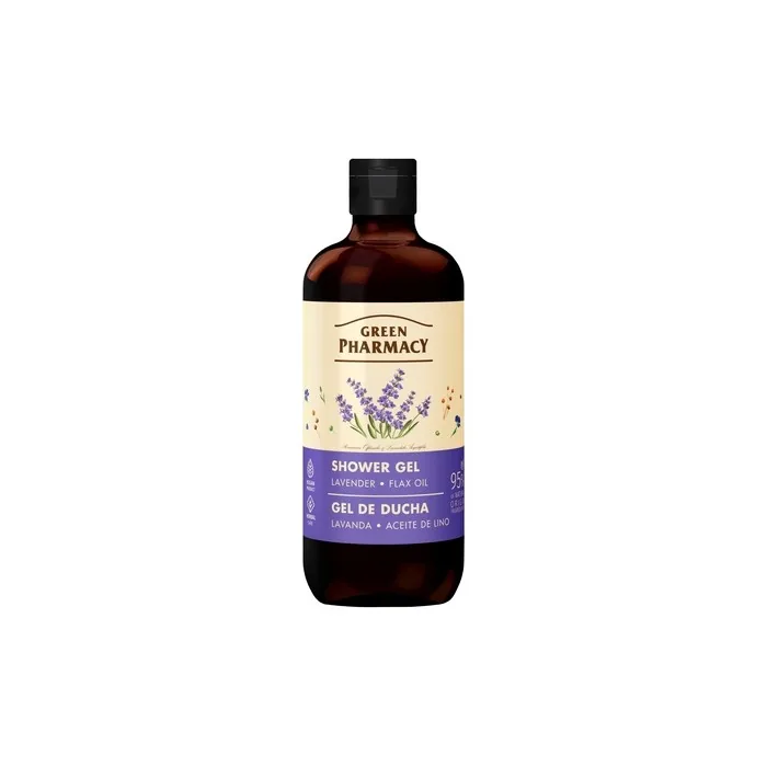 Elfa Pharm Green Pharmacy Shower Gel Lavender Flaxseed Oil 500 Ml