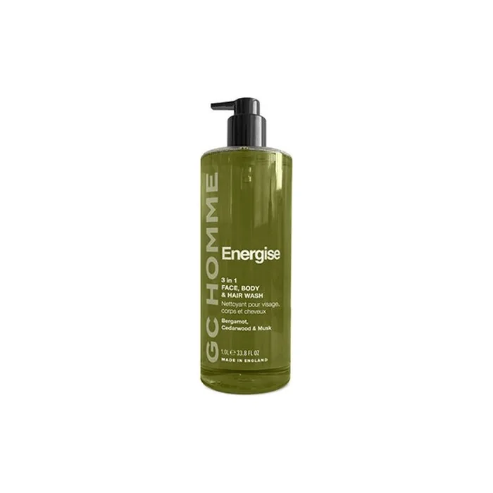 GC Homme Energise 3-in-1 Body Wash Bergamot Cedar Musk 1 Liter
