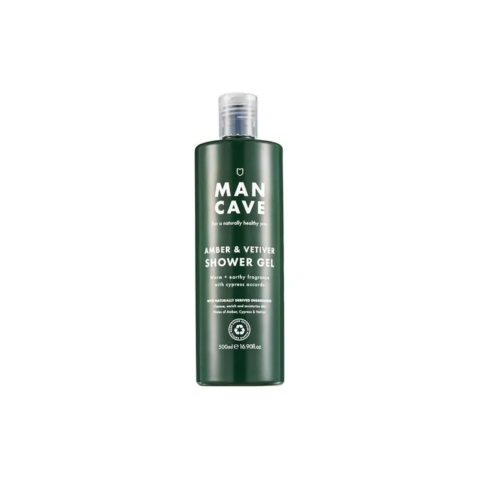 Mancave Amber Vetiver Men's Shower Gel 500ml Body Wash With Natural Ingredients