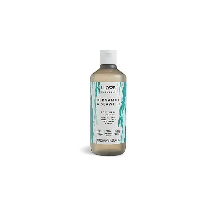 I Love Naturals Bergamot & Seaweed Body Wash with Natural Oils of Orange & Basil 500ml