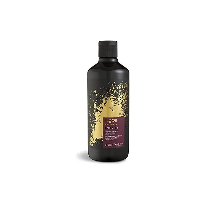 I Love Wellness ENERGY Shower Burst with Natural Essential Oils of Orange and Bergamot 500ml