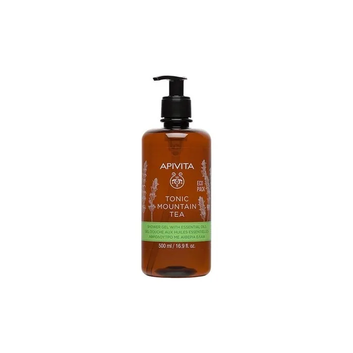 Apivita Tonic Mountain Tea Bath Gel With Essential Oils 500ml