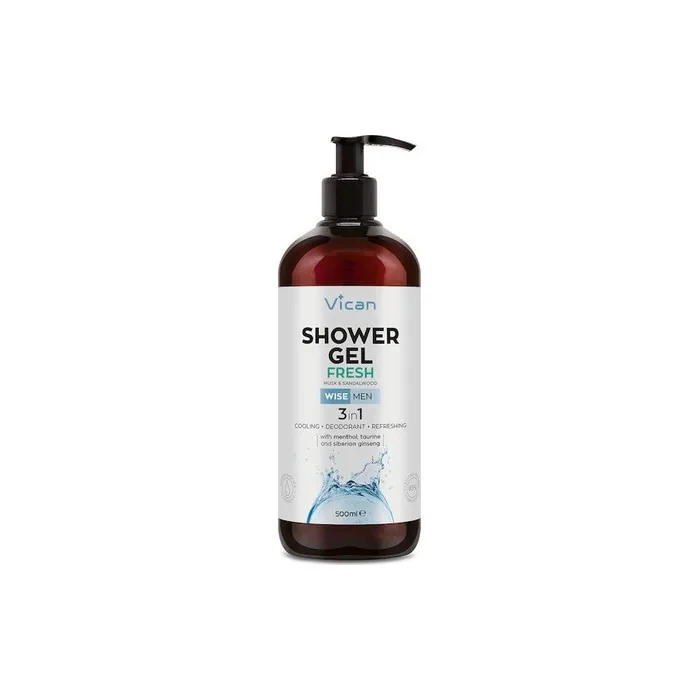 Vican Wise Men Shower Gel Fresh 500ml With Musk Scent