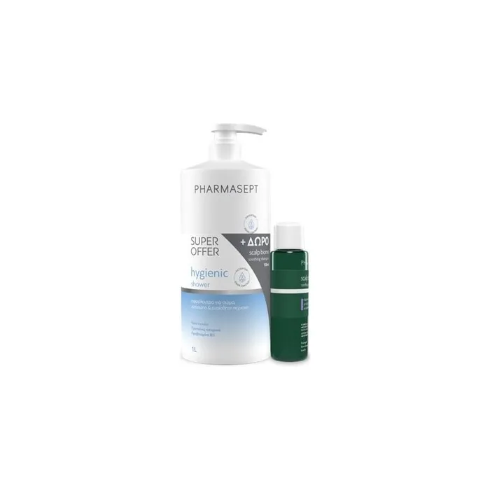 Pharmasept Hygienic Shower - Body, Face & Sensitive Area Wash 1 Liter With Free Shampoo 100ml
