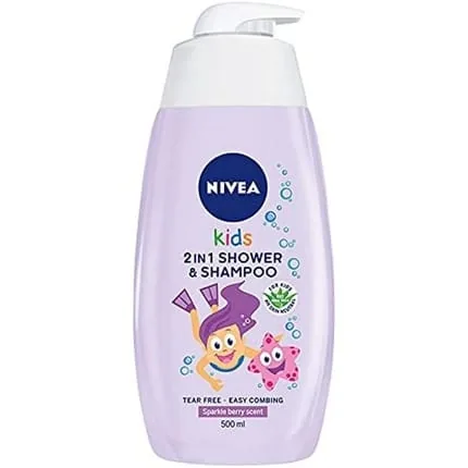 Nivea Body and Hair Cleaner 2-in-1 with Fruit Odour Gels 500ml Berry