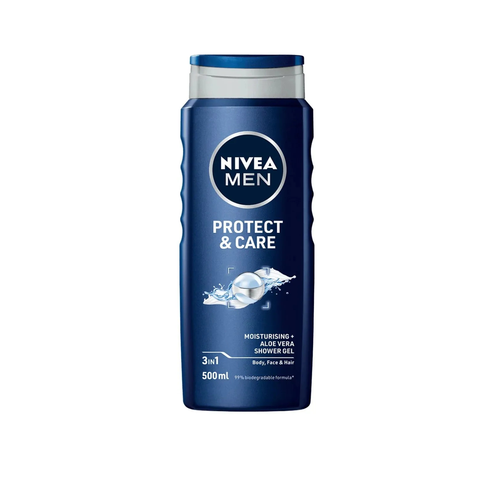 NIVEA MEN Protect & Care Shower Gel 500ml with Aloe Vera