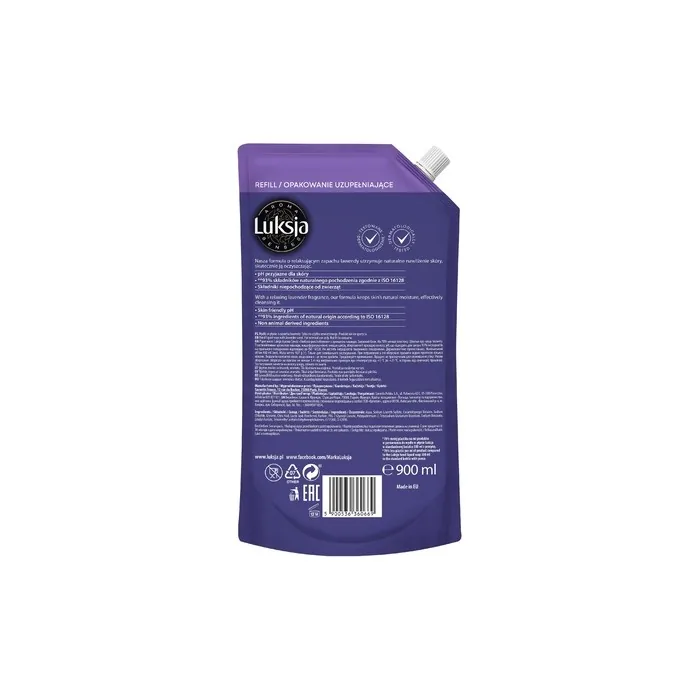 Sarantis Luksja Aroma Senses Deeply Relaxing Liquid Soap With Lavender Scent Refill 900 Ml