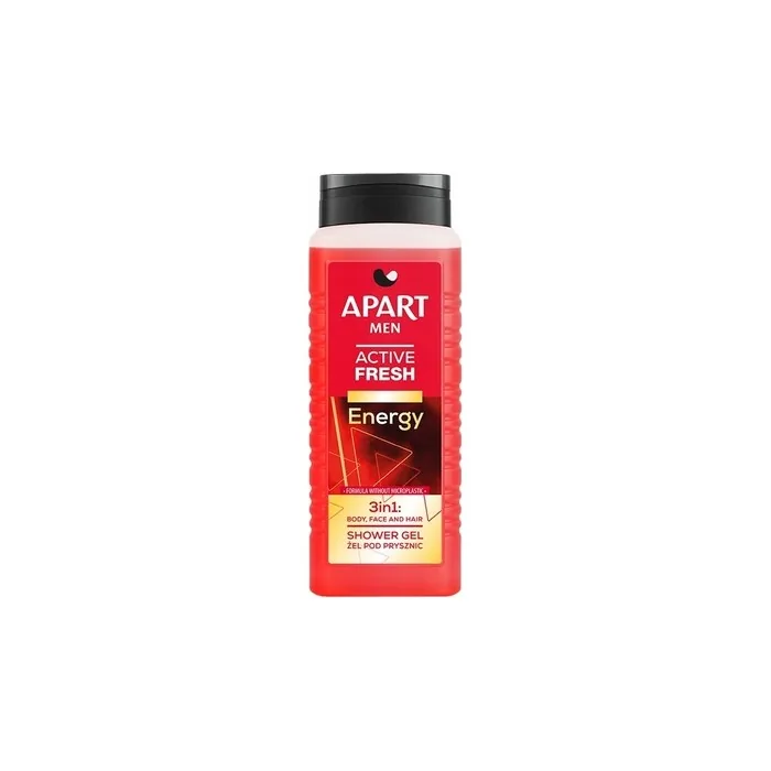 Apart Men Active Fresh Energy Shower Gel 500ml - 3-in-1 Formula