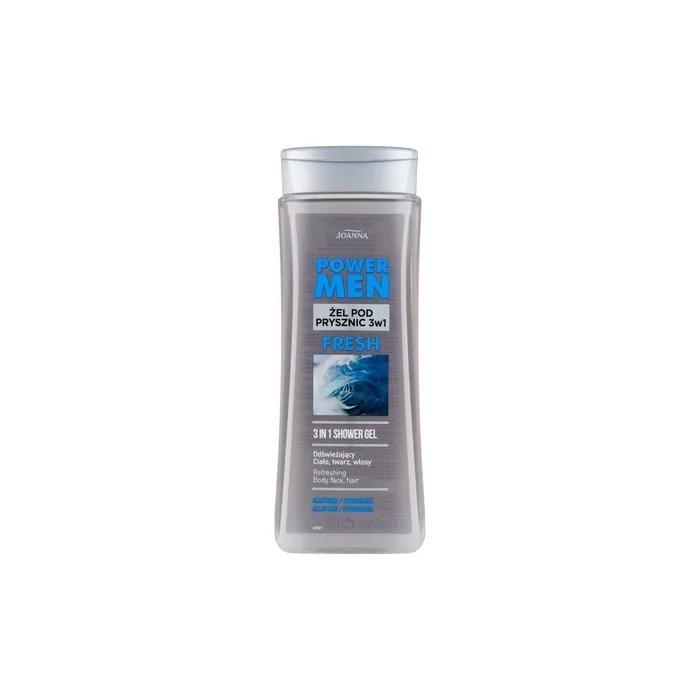 Joanna Power Men Refreshing Shower Gel & Shampoo 3 In 1 For Men - 300ml
