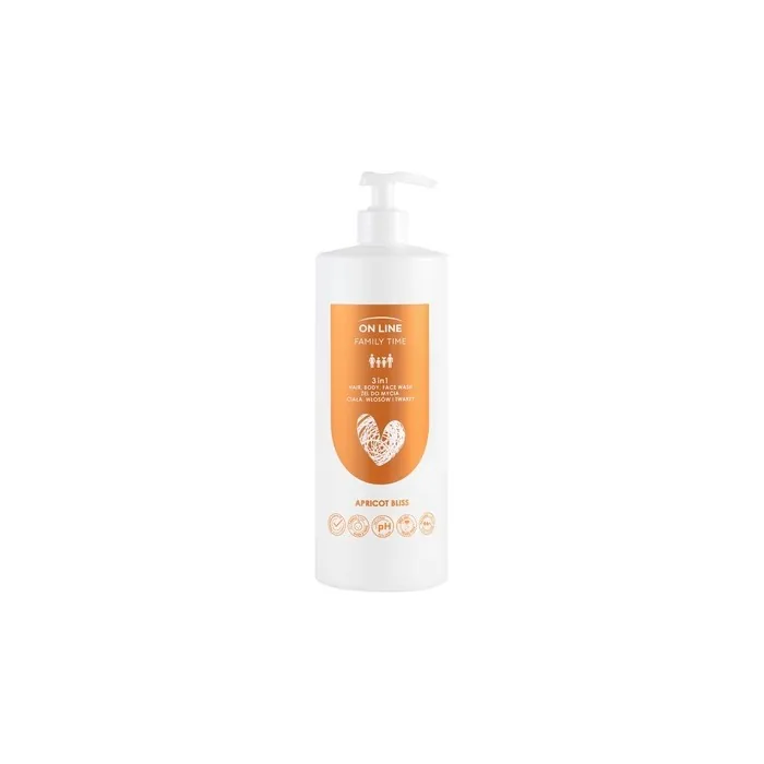 Forte Sweeden On Line Family Time 3 In 1 Gel For Body Hair And Face Apricot Bliss 850 Ml