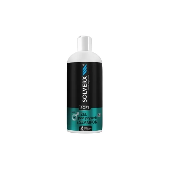 Solverx Soft Shower Gel and Shampoo 2-in-1 for Men 400ml