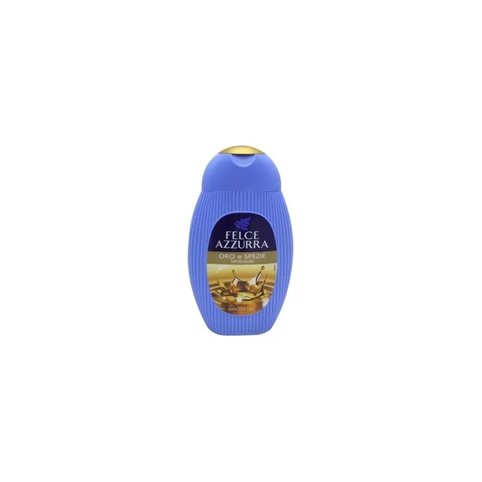 Felce Azzurra Gold and Spices Silkening Essence Shower Gel with Fruity and Aromatic Notes 8.4oz