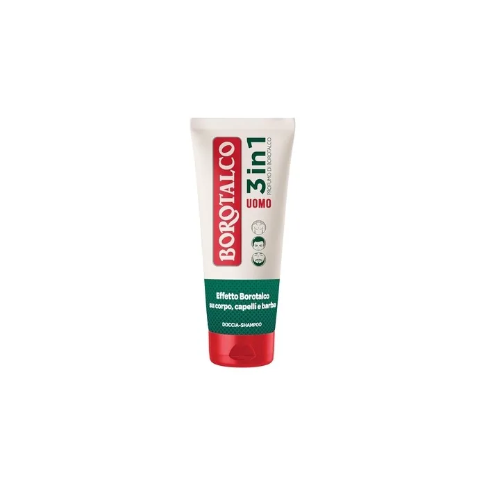 Borotalco 3-in-1 Shower Shampoo for Men Original Scent Dermatologically Tested 200ml