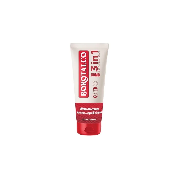 Borotalco 3-in-1 Shower Shampoo for Men Amber Scent 200ml