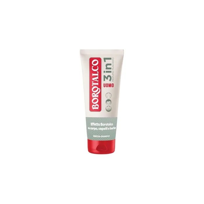 Borotalco 3in1 Shower Shampoo For Men Musk Scent Dermatologically Tested 200ml