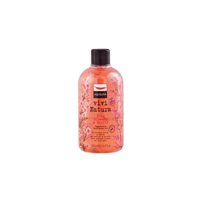 AQUOLINA Vivi Natura Pink Flowers & Karitè Bath Shower Gel 500ml